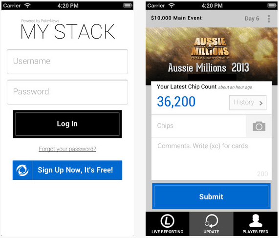 PokerNews My Stack App Available Now 101