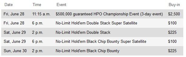 Hollywood Poker Open 0,000 Championship будет проведен с 28 по 30... 101