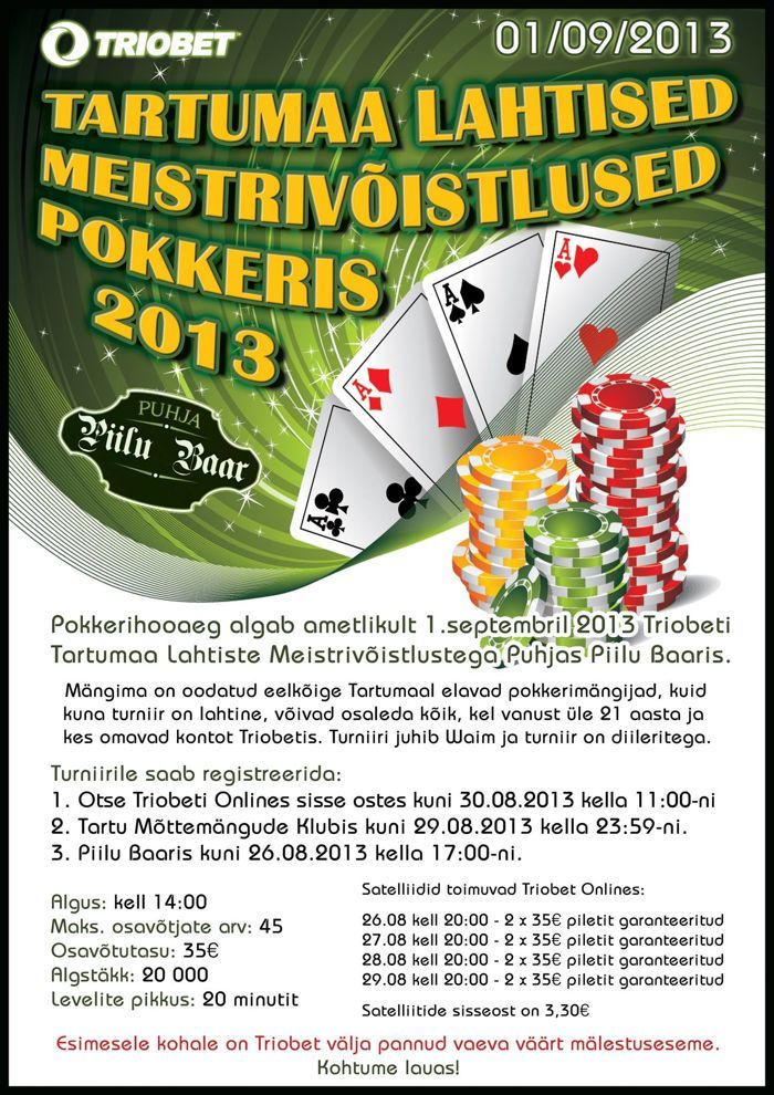 Tartumaa pokkerimeister selgub Puhjas 101