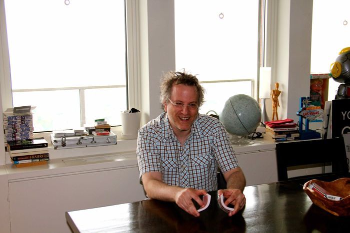 Mezrich in his Boston office during the interview.