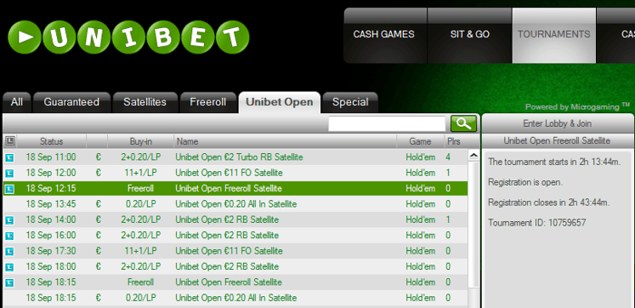 Algasid Unibet Open Riia kvalifikatsioonid 102