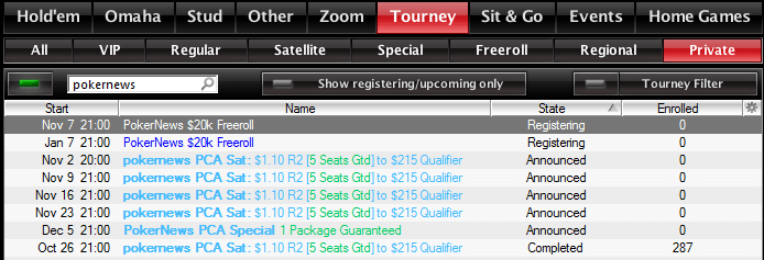 7. novembri PokerNews K freerollile kvalifitseerumine lõpeb neljapäeval 101