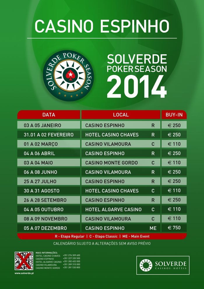 Calendário PokerStars Solverde Season 2014 101