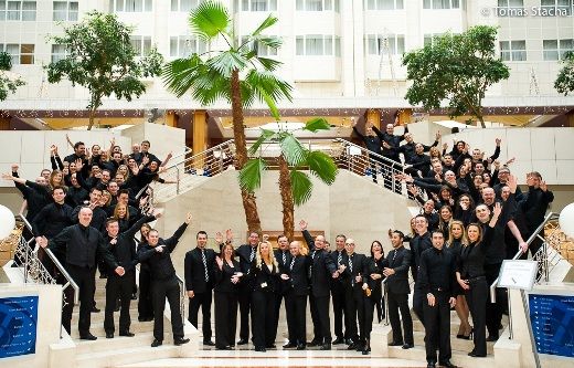 Prošlogodišnji staff, u predvorju Hilton Hotela