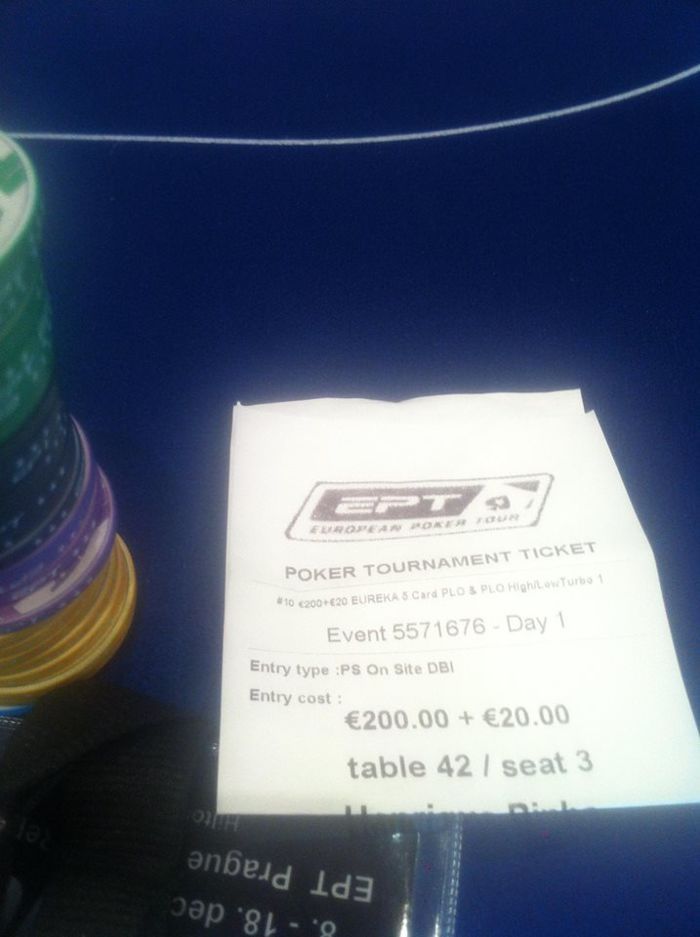 Henrique Pinho Foi 134º (€2,050) no ME Eureka Poker Tour & Está ITM no Evento #10 102