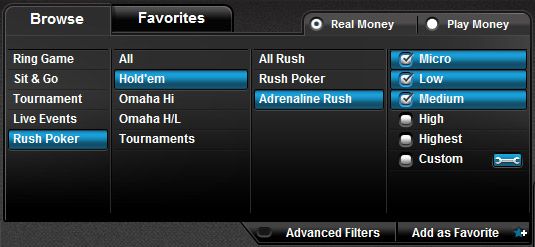 Adrenaline Rush Poker é Novidade na Full Tilt Poker 101