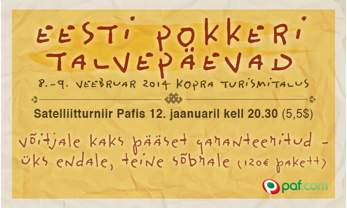 Pafi jaanuari pakkumised pokkerisõpradele 101