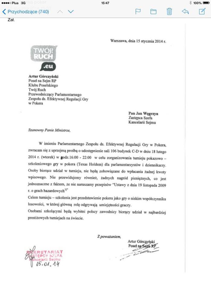 Najlepsi polscy pokerzyści zagrają turniej pokazowy Texas Hold'ema w Sejmie? 101