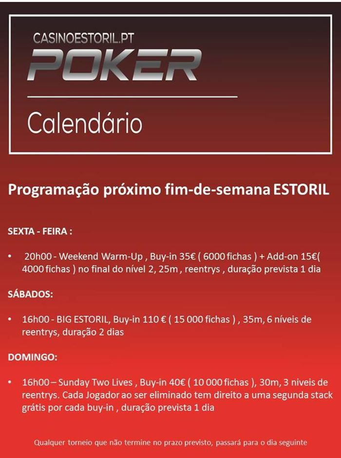 Fim de semana de Poker no Casino do Estoril 101