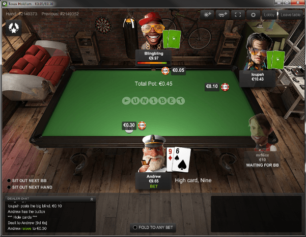 Unibeti pokkerituba käivitas uue tarkvara 102
