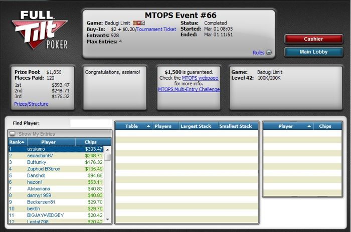 Micro Turbo Online Poker Series: Mais um Dia em Branco para o Brasil; N?o Perca Hoje os... 101