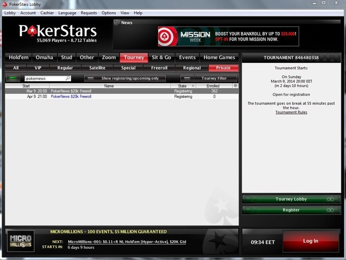 PokerNews ,000 фрийрол на 9 април в PokerStars 101