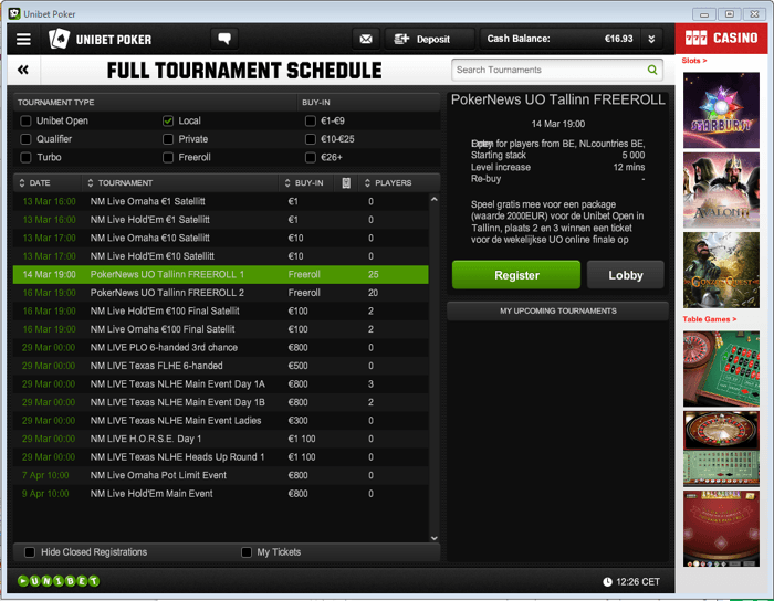 Doe mee aan de Unibet Open Tallinn freeroll vanavond om 20:00 101