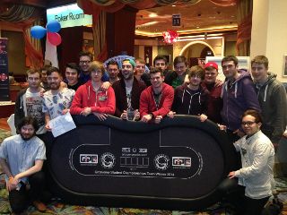 Plymouth University with their custom made poker table