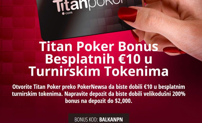 Titan Poker Bonus Besplatnih €10 u Turnirskim Tokenima