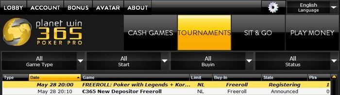 V SREDO lahko na PlanetWin365 zastonj pridete do karte za turnir Poker With Legends! 101