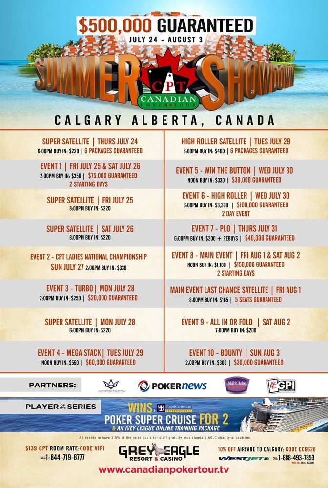 CPT Summer Showdown: Biggest Poker Series Guarantee Alberta Has Ever Seen 101