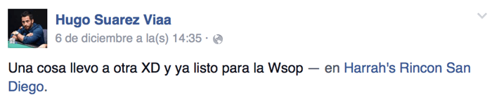 Hugo "Flyboys007" Suarez en la mesa final del WSOP-C en San Diego. 101