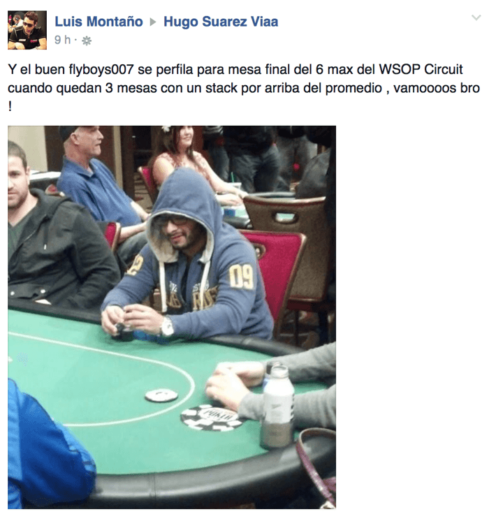 Hugo "Flyboys007" Suarez en la mesa final del WSOP-C en San Diego. 102