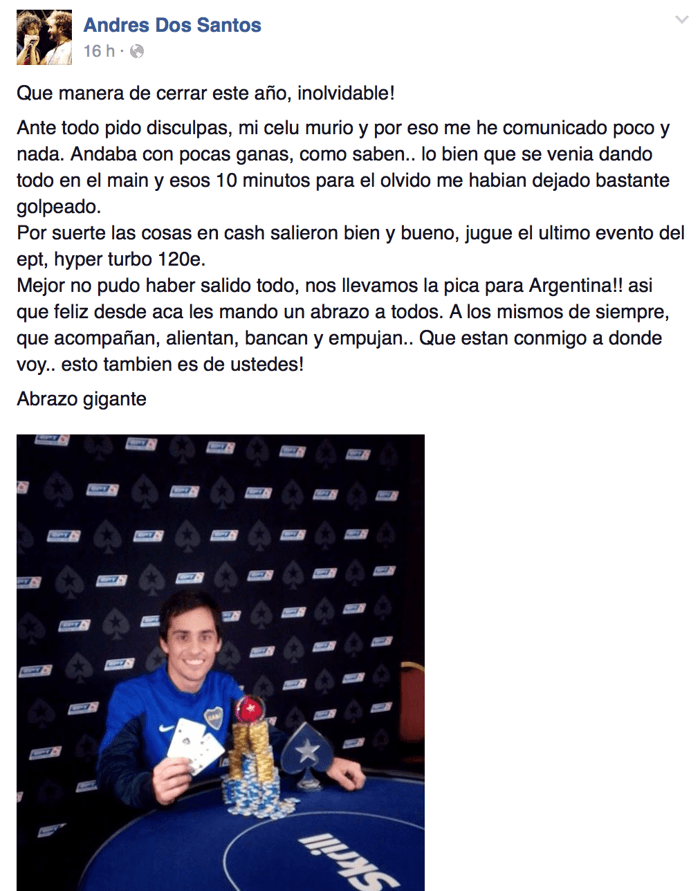 Andrés Dos Santos se lleva el Evento #59 en Praga 101
