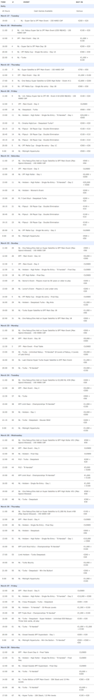 ept malta 2015 official schedule