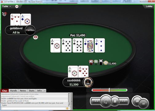 Incredibile su PokerStars: il russo "sss66666" vince il primo spin & go da 1 milione di... 101