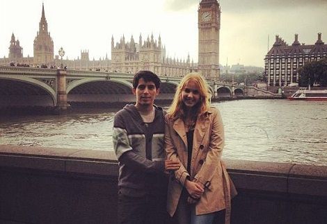Diego Ventura junto a su esposa.