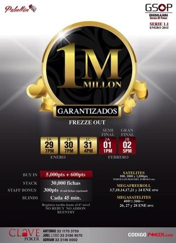 ¡Hoy dará inicio el millón garantizado del Pabellón en Guadalajara Serie 1.1! 101