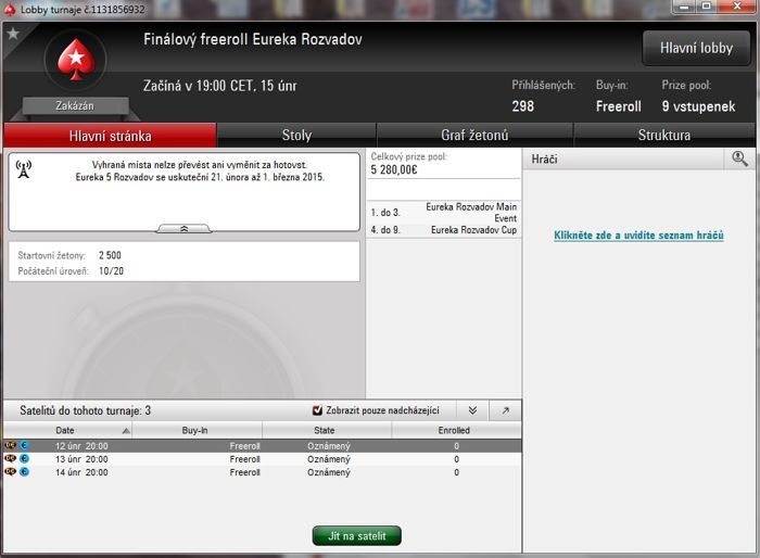 ZADARMO na Eureku €500.000 GTD do King´s Casino Rozvadov 101