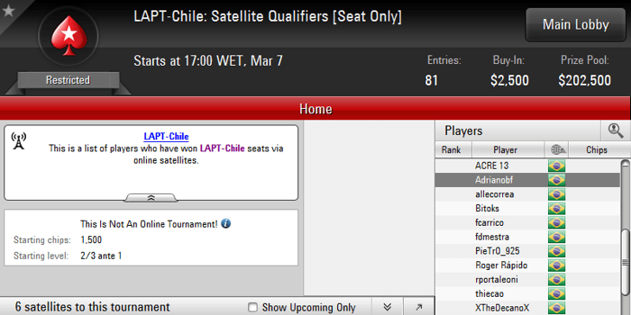 LAPT Chile Qualifiers