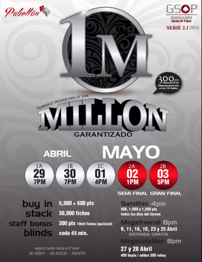El Guadalajara Póker Series 2.0 anuncia su nueva fecha para torneo 101