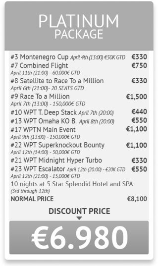 World Poker Tour National Montenegro програма и допълнителна... 103