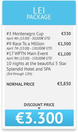 World Poker Tour National Montenegro програма и допълнителна... 104