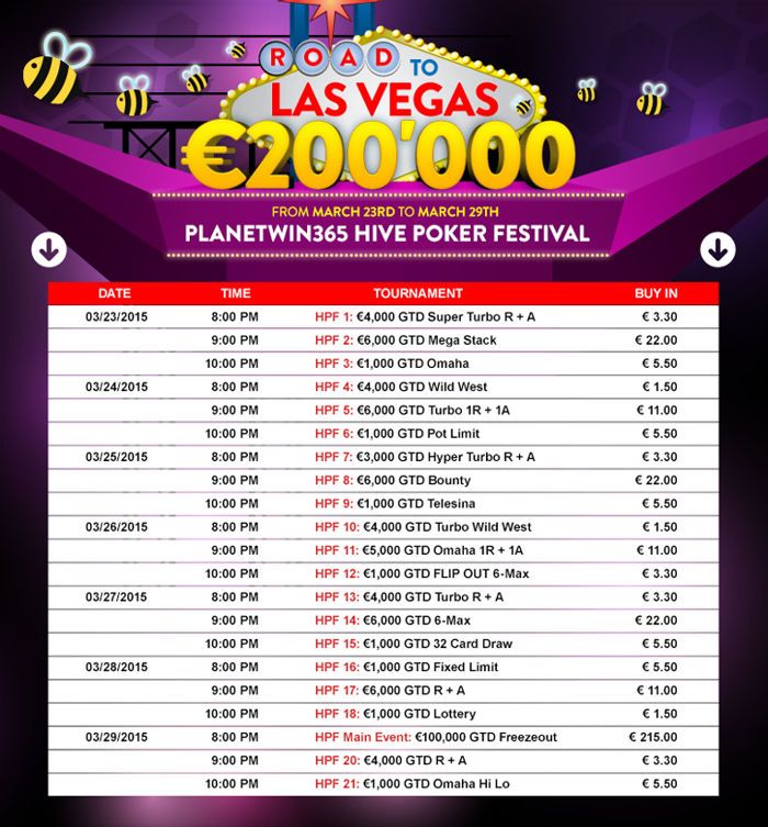 Poker Festival na PlanetWin365 101