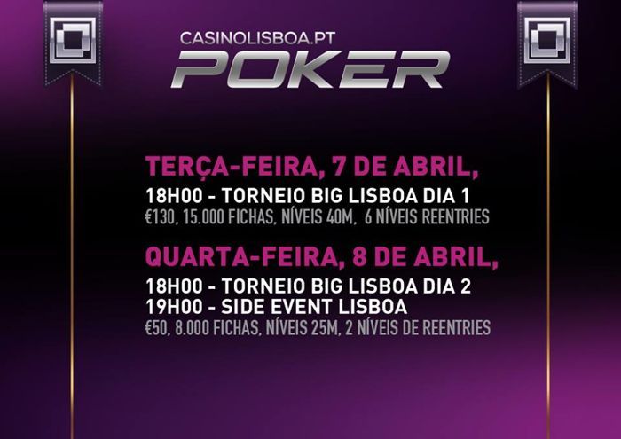 Hoje às 18:00 - Big Lisboa 1 no Casino Lisboa 101