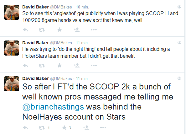 David "Bakes" Baker Acusa Brian Hastings de Multi-Accounting na PokerStars 101