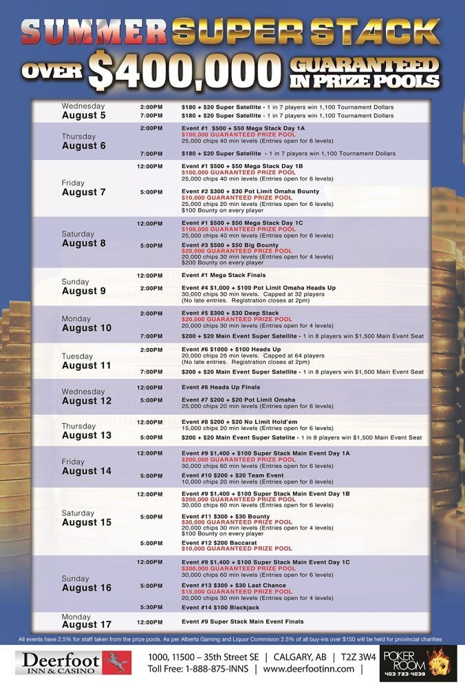 Get Ready for the 2015 Summer Super Stack at Deerfoot Inn & Casino 101