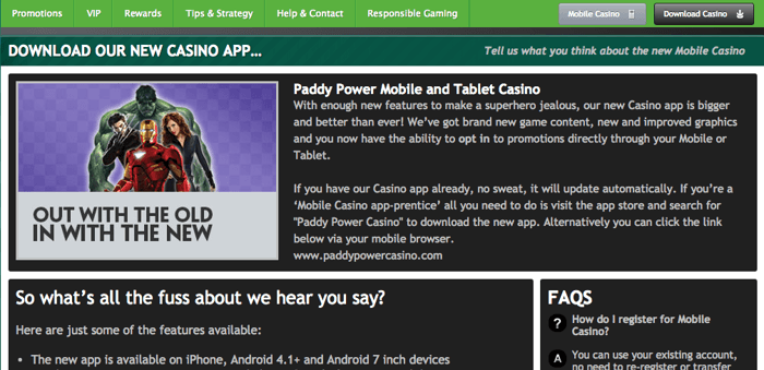 paddy power mobile casino