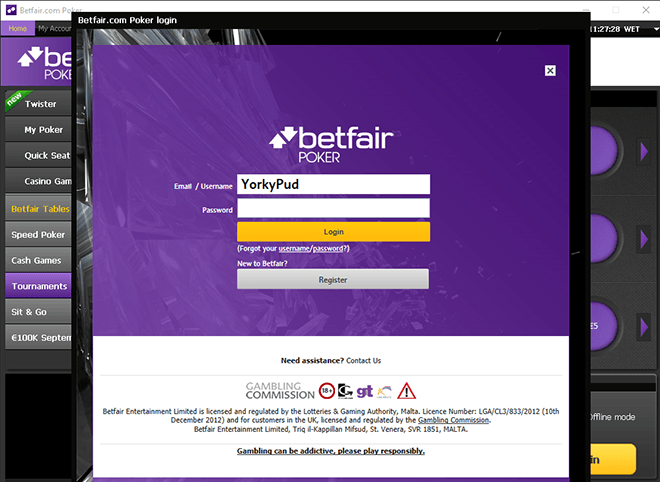 Betfair Poker ready to play using Windows 10