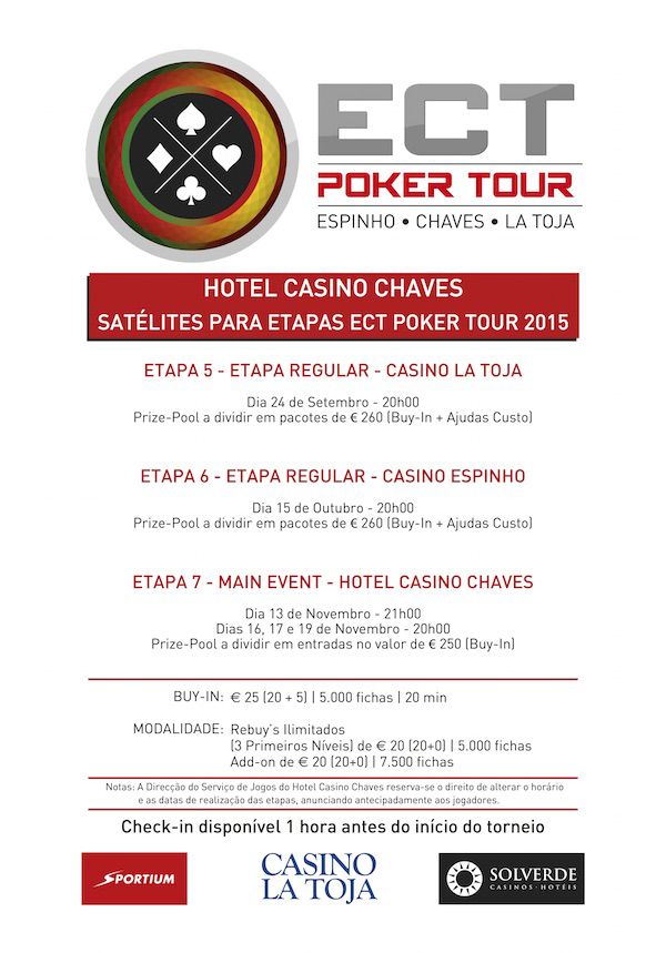 Satélites Etapa 5 ECT Poker Tour - 22,23 e 24 Setembro nos Casinos de Espinho e Chaves 101
