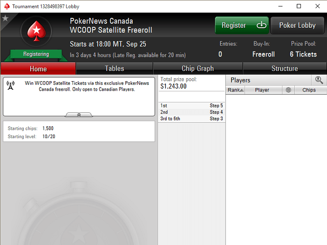 Canadians Only: Play the WCOOP Main Event for FREE! (Password Inside) 101