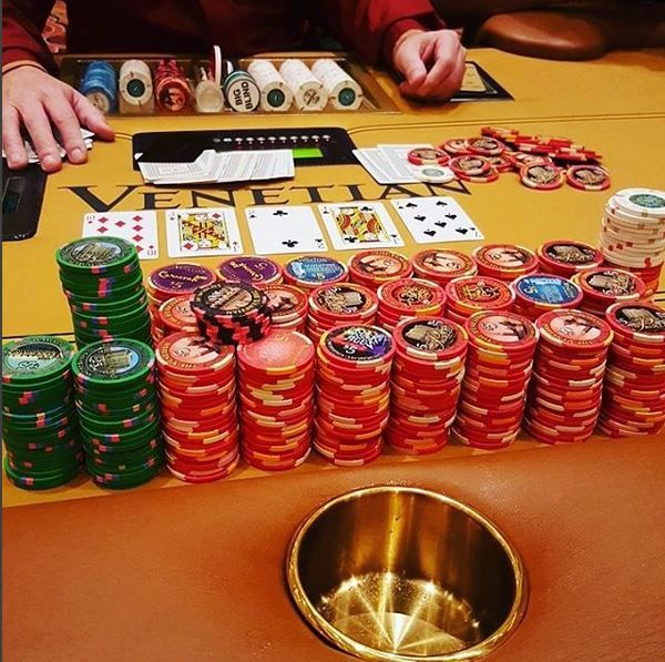 Le stack de la joueuse suédoise au Venetian pendant ses sessions de Cash Game