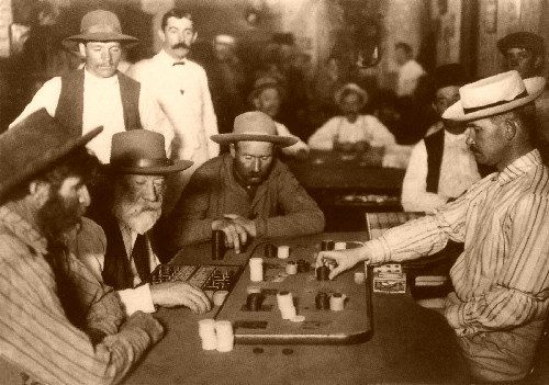 Oude foto van poker in Texas