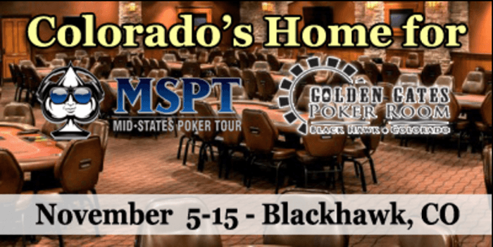 Season 6 of MSPT Continues with 0K GTD at Golden Gates Casino in Black Hawk, CO 101