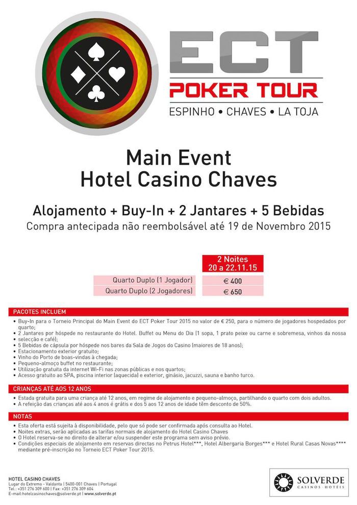 Satélites e Programa Main Event ECT Poker Tour no Hotel Casino Chaves 103