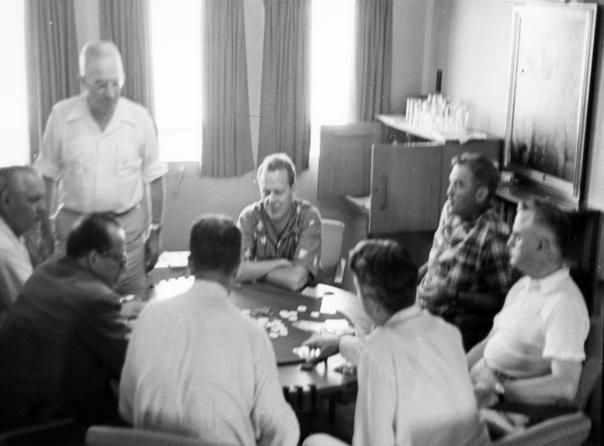 Le président Truman lors d'une partie de poker