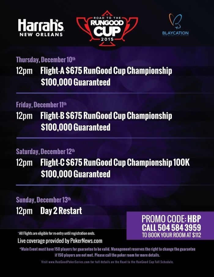 Just One Week Until the Road to RunGood Cup New Orleans Championship 102