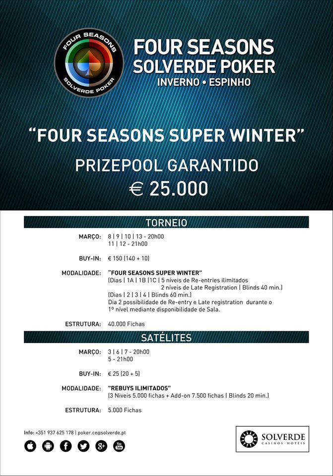 Four Season Super Winter:  Calendário e Satélites no Casino de Espinho 101