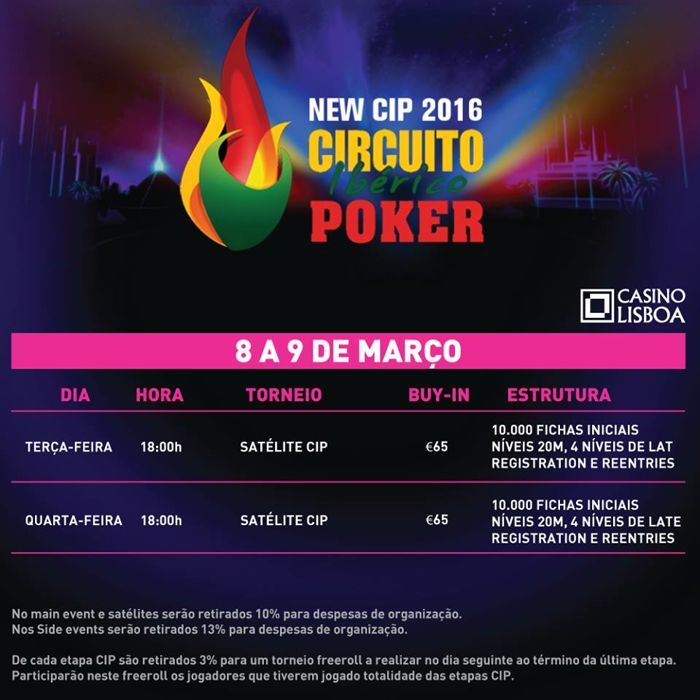 Satélites CIP 2016: 8 e 9 de Março no Casino Lisboa 101
