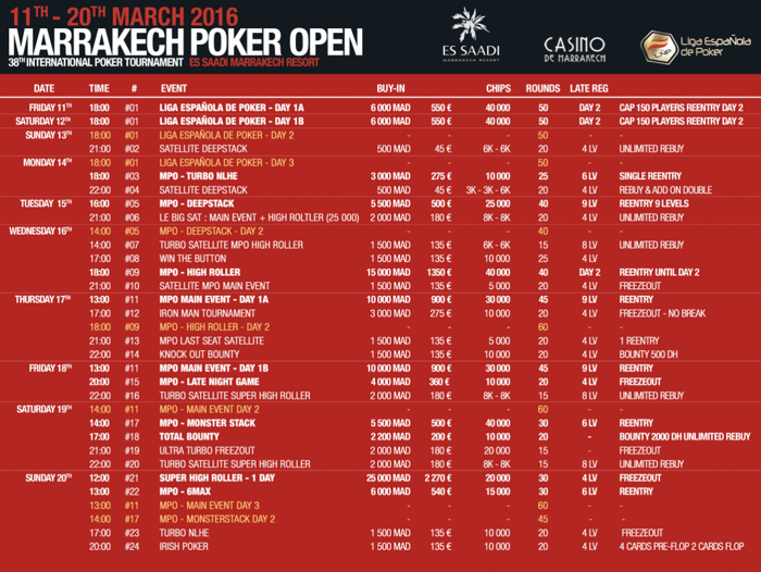 PokerNews To Cover the Marrakech Poker Open Main Event March 17-20 101